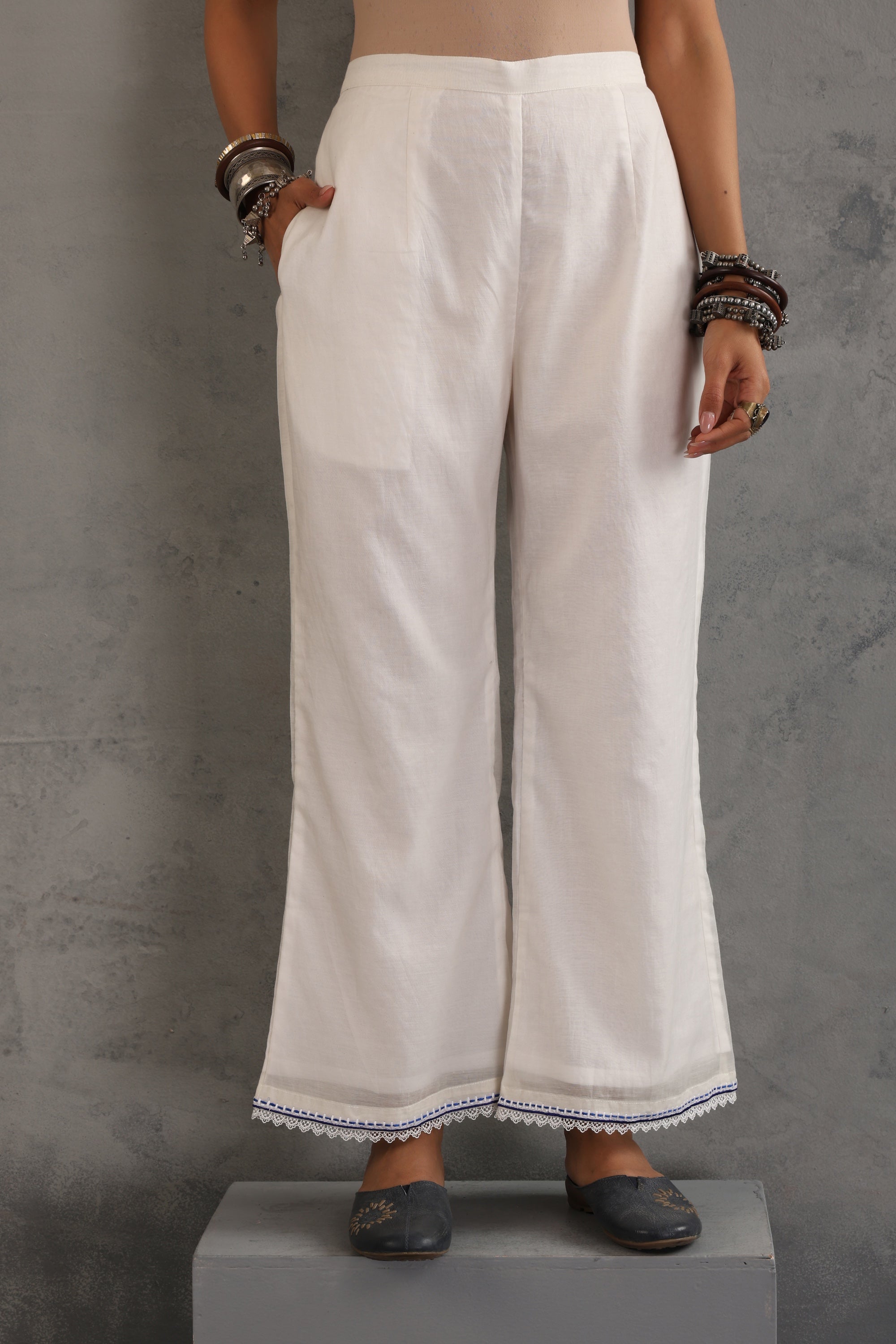 Iksha White Embroidered Co-ord Set