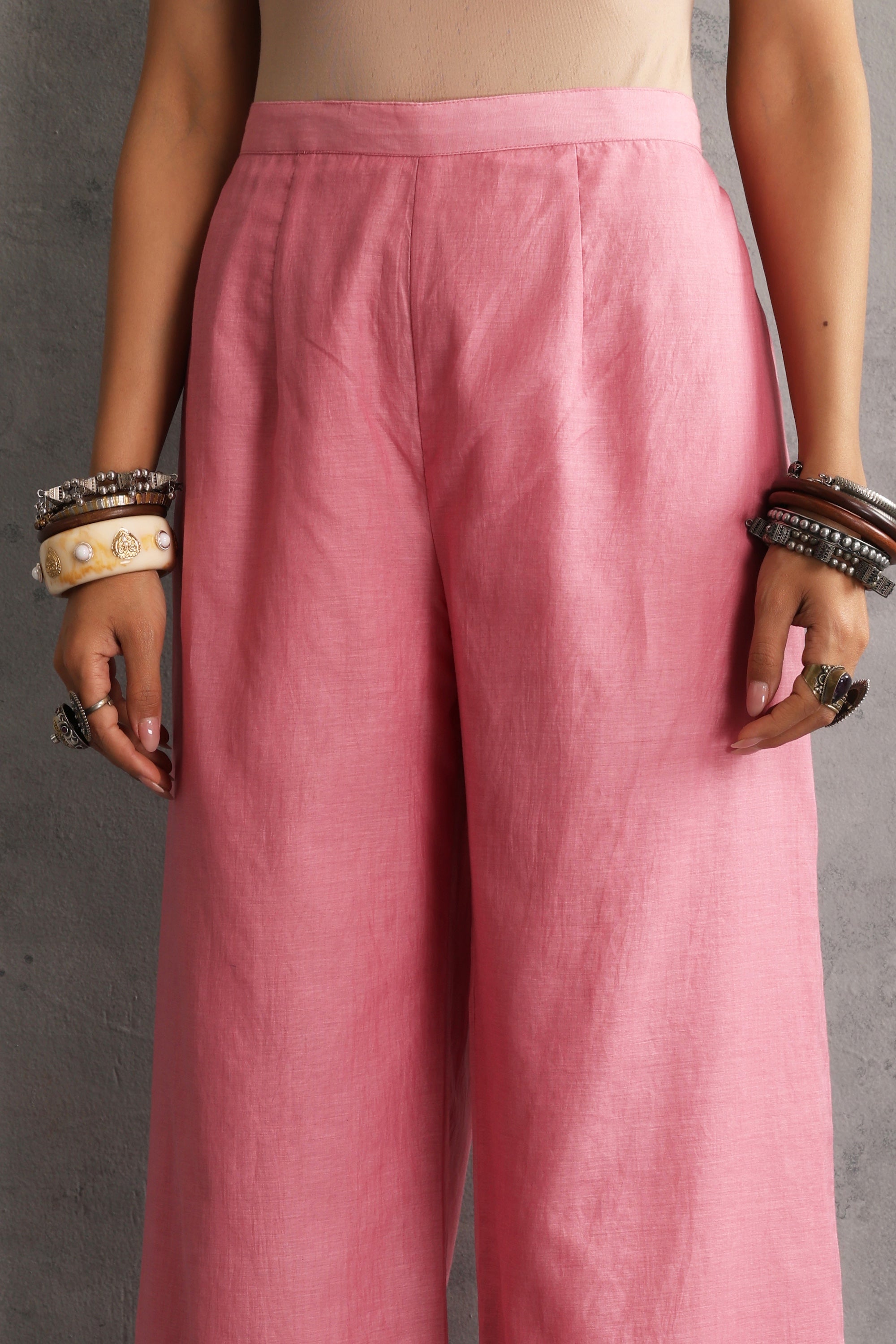 Pankhuri Rose Pink Embroidered Kurta Set with Dupatta
