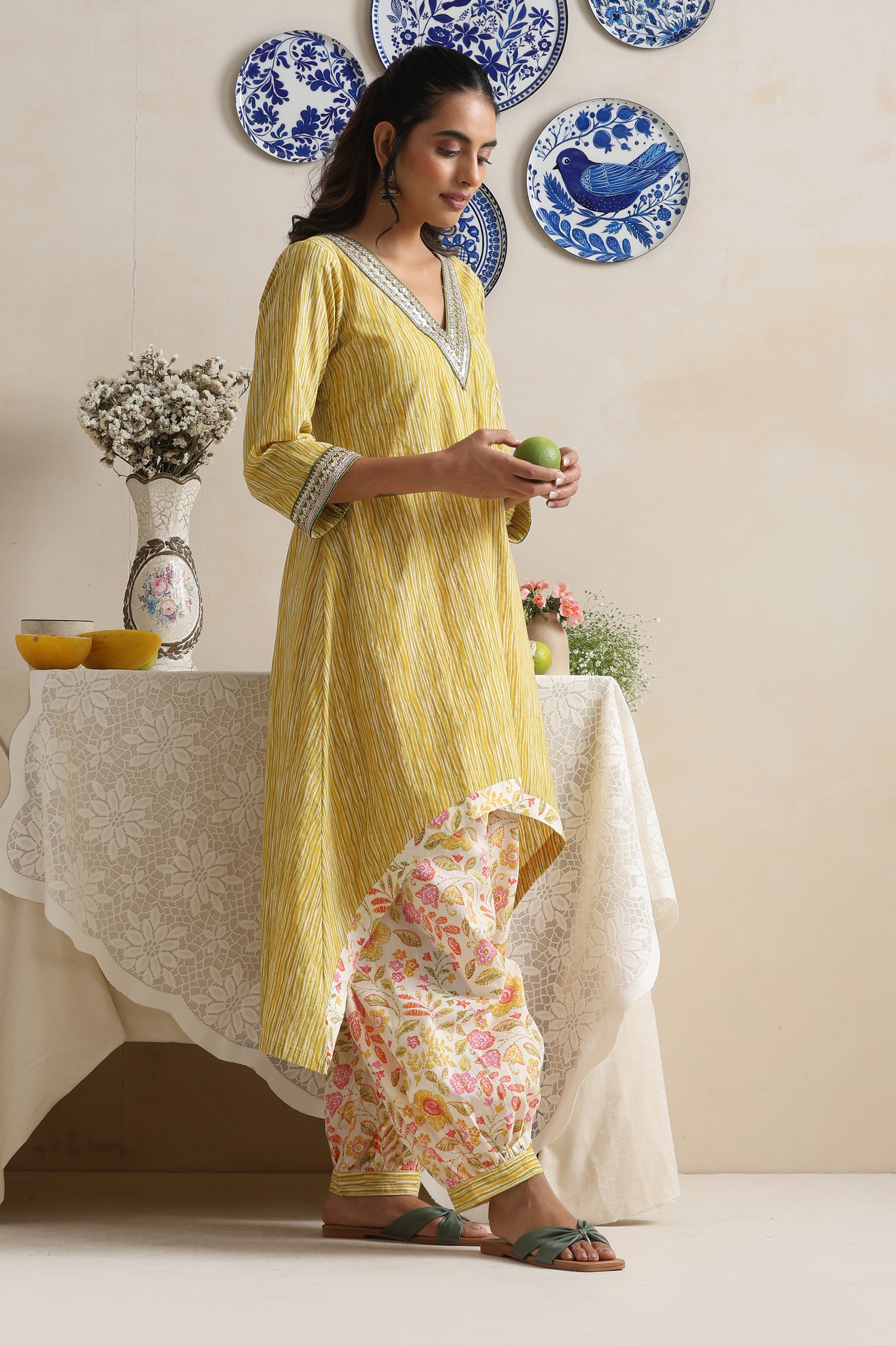 Every Yellow Floral Kurta Set